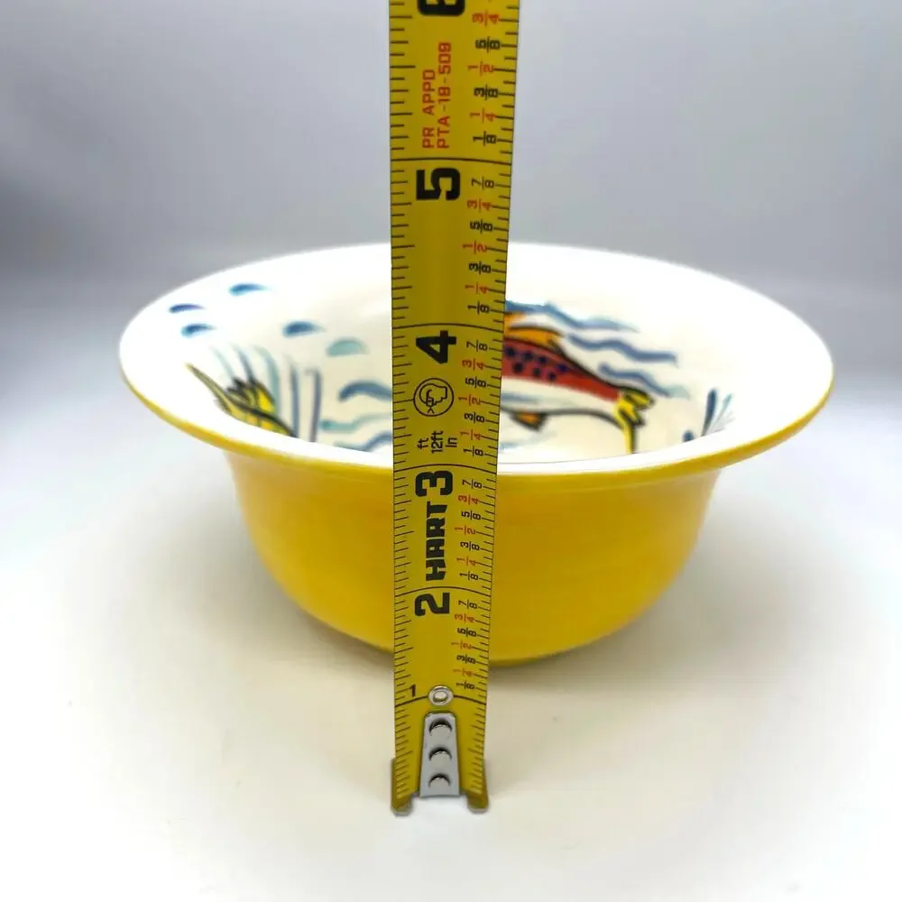 Les Tropiques by Strata Group Set of 4 Cereal Bowls  Hand Painted Tropical Fish